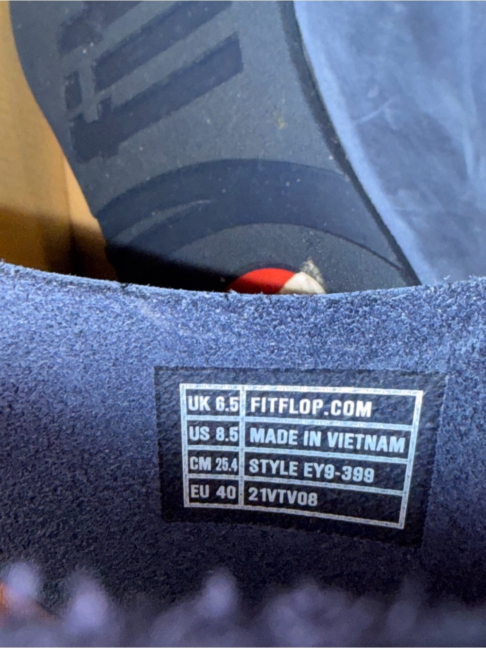 Fitflop Navy Suede Slide - Picture 5 of 5